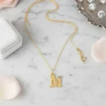 Conjunto Oro 18k Cadena C/ Inicial Con Corazon Oro Blanco