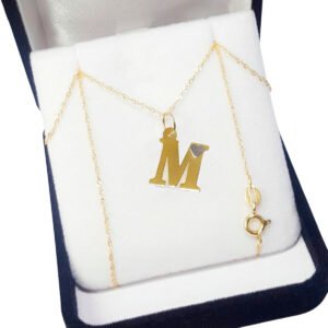 Conjunto Oro 18k Cadena C/ Inicial Con Corazon Oro Blanco