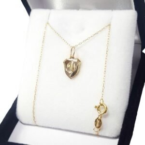 Conjunto Oro 18k Cadena 40 Cm+ Escudo River Chico Mujer Niño