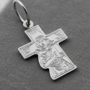 Dije Cruz Gauchito Gil Plata 925 Santo Medalla Religiosa