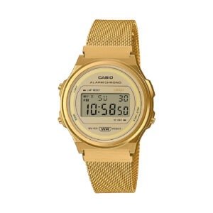 Reloj Casio Vintage Acero Dorado Luz A171weg9a Unisex