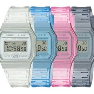Reloj Casio F91ws Vintage Transparente 3 Colores
