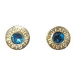 Aros Bulgari Plata 925 Y Oro 18 Kilates Con Cubic Mediano