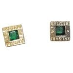 Aros Bulgari Cuadrados Plata y Oro 18 kilates