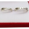 Alianzas Plata 925 Cinta Con Grabado De Nombre Empavonado - Imagen 4
