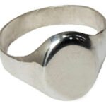 Anillo Sello Plata 925 Ovalado Encamisado Con Grabado Unisex