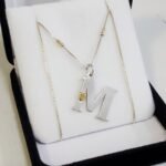 Conjunto Plata Y Oro Cadena Dije Inicial Grande