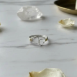 Anillo Con Corazones de Plata 925 Y Oro 18 Kts