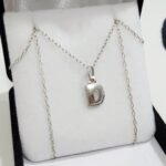 Conjunto Plata 925 Cadena Con Dije Inicial Bombe A Eleccion