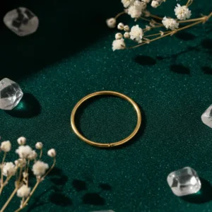 Piercing Argolla Nariz Oro Amarillo 18k 12 Milimetros