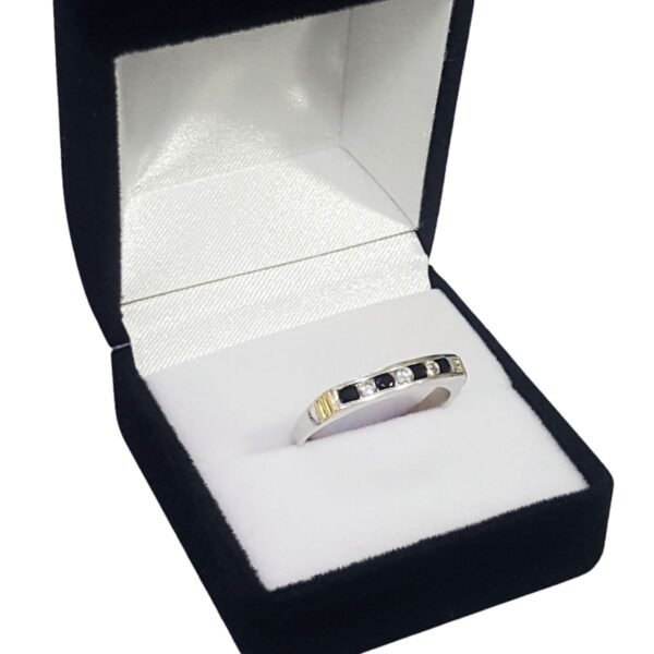 Anillo Plata 925 Y Oro 18K Medio Sin Fin Recto - Imagen 10
