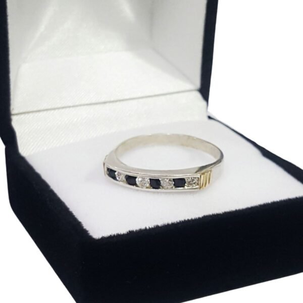 Anillo Plata 925 Y Oro 18K Medio Sin Fin Recto - Imagen 9