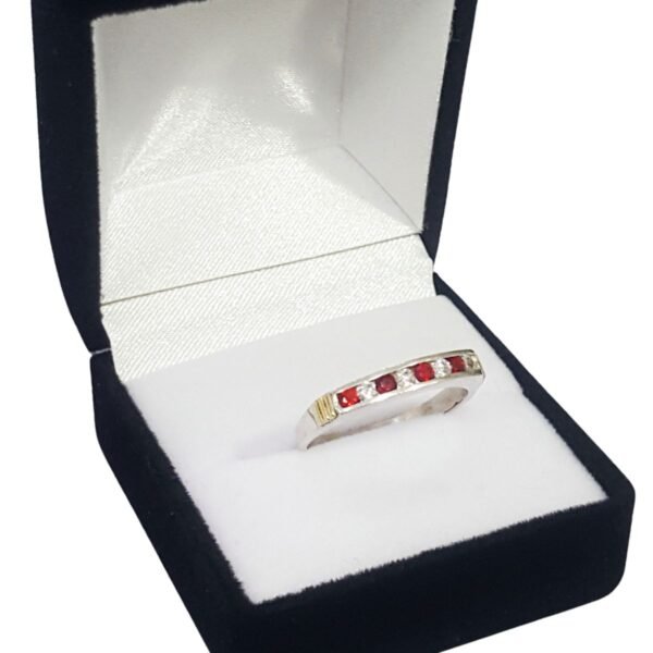 Anillo Plata 925 Y Oro 18K Medio Sin Fin Recto - Imagen 7