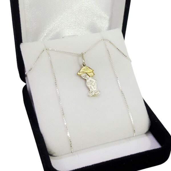 Conjunto Plata 925 Y Oro 18k Nene O Nena Sarakey