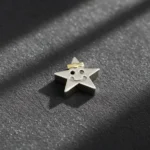 Dije Estrella Pasante Plata 925 Y Oro Nene O Nena