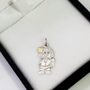 Dije Plata 925 Y Oro 18k Nena o Nene Bebote