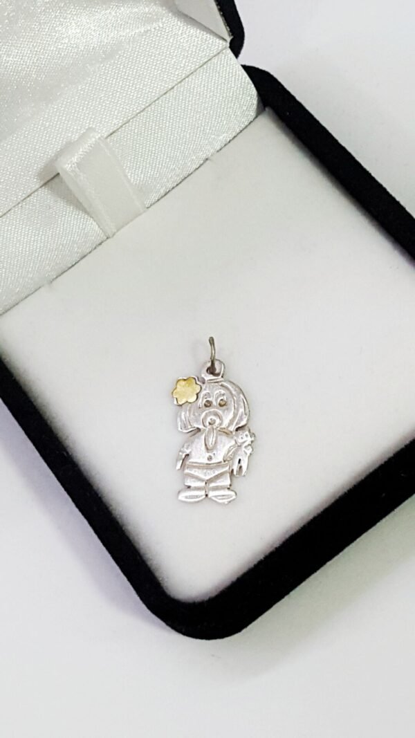 Conjunto Dije Plata 925 Y Oro Nena O Nene - Imagen 3