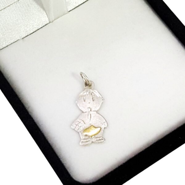 Conjunto Dije Plata 925 Y Oro Nena O Nene - Imagen 4