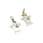 Dije Plata 925 Y Oro 18k Nene O Nena Milka Chico