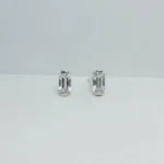 Par de Abridores Plata 925 Baguette Con Piedra