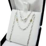 Cadena Plata 925 Y Oro 18k Forcet Hombre 60cm