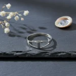 Anillo Oro Blanco 18 K Con Inicial Para Elegir Mujer Niñas