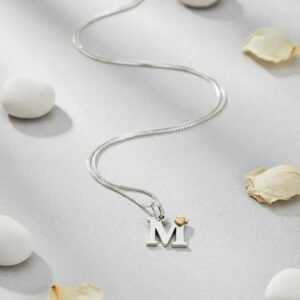 Conjunto Plata Y Oro Cadena + Dije Inicial Chica