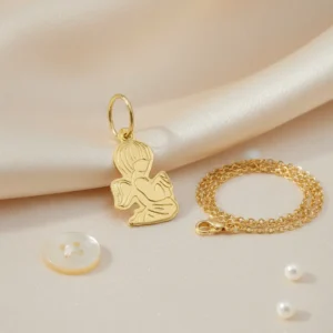 Dije Angel De La Guarda Oro 18 Kts Bautismo Comunion