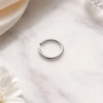 Piercing Argolla Nariz Oro Blanco 18k 12 Mm