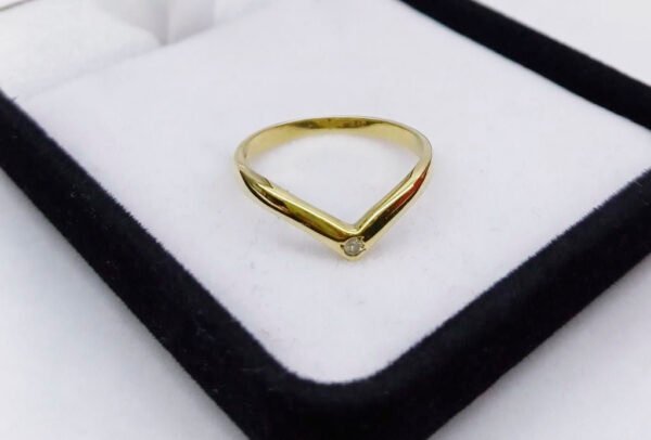 Anillo Oro 18k Pico Con Piedra  Unico