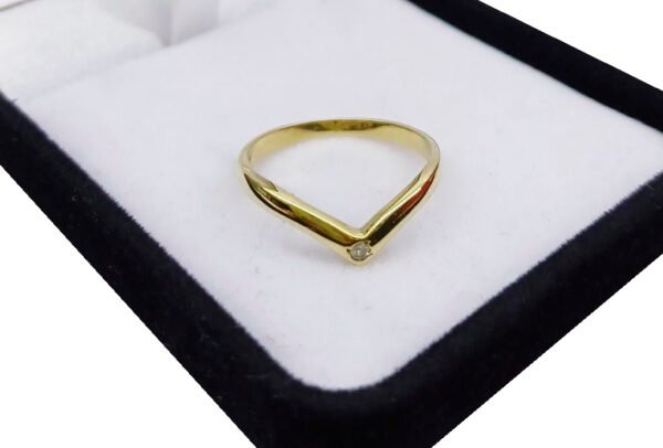 Anillo Oro 18k Pico Con Piedra  Unico - Imagen 2