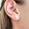Par Aritos Abridores Perno Oro 18 K Perla Chica, Mediana o Grande - Imagen 3