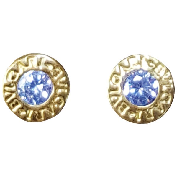 Aros Bulgari Redondos 10 mm Plata Y Oro 18 Kilates - Imagen 2