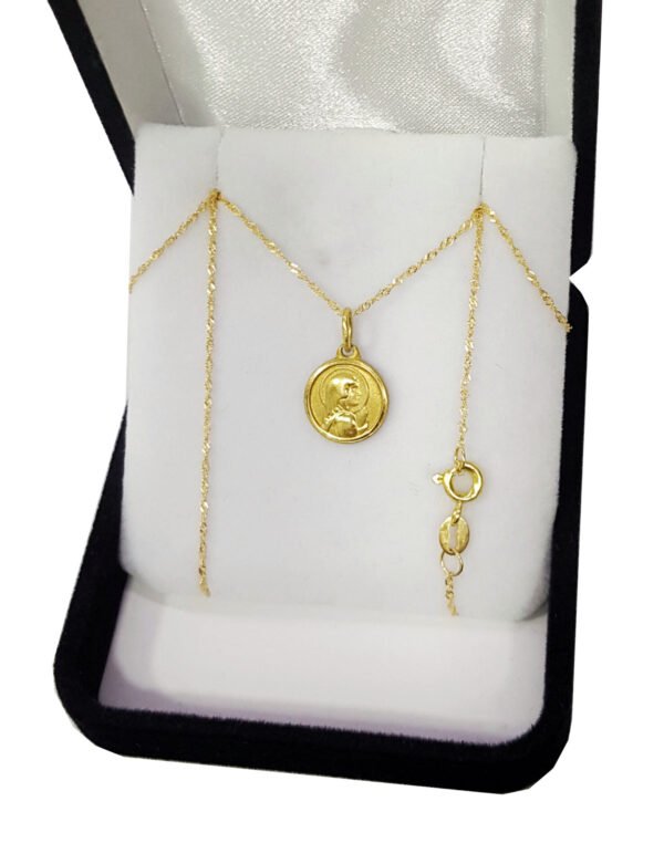 Conjunto Oro 18k Cadena + Medalla Virgen Maria