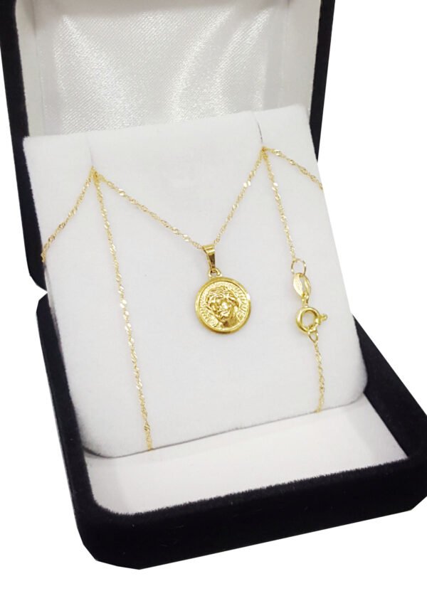 Conjunto Oro 18k Cadena + Medalla Cara Cristo Unica