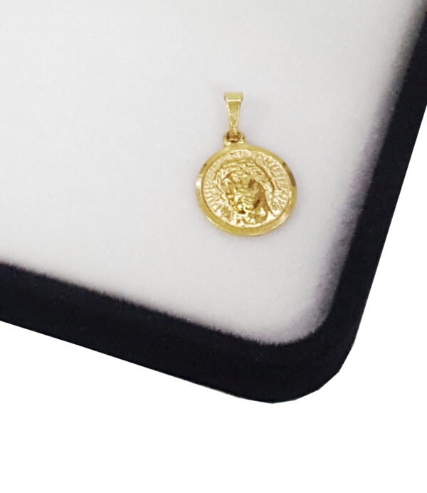 Medalla Oro 18k Cara Cristo 10mm