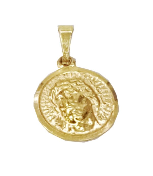 Medalla Oro 18k Cara Cristo 10mm - Imagen 2