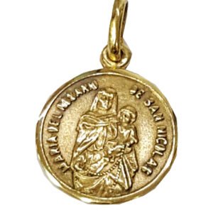 Medalla Dije Oro 18k Rosario de San Nicolas