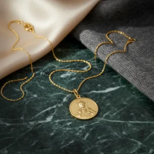 Medalla Oro 18k Sagrado Corazon De Jesus Grande Unica