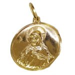 Medalla Oro 18k Sagrado Corazon De Jesus Grande Unica