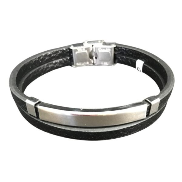 Pulsera de Acero Y Cuero de Identidad Para Hombre - Varios Modelos - Imagen 2