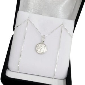 Conjunto Plata 925 Cadena Veneciana + Medalla Bautismo