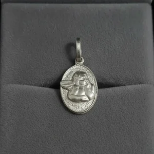 Dije Medalla Religiosa Plata 925 Angel Rafael