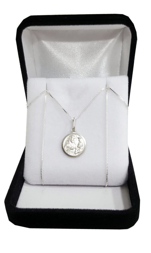 Conjunto Plata 925 Cadena + Dije Para Comunion 12mm
