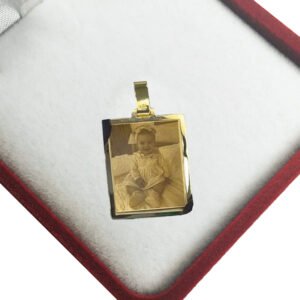 Dije Foto Medalla Oro 18 K Grabá Tu Imagen Personalizada Nº1