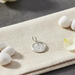 Dije Medalla Religiosa Plata 925 Para Comunion 12mm