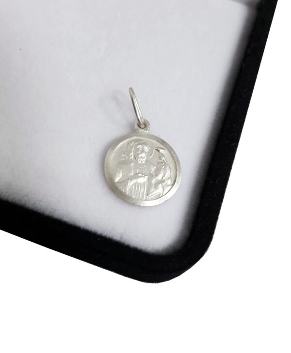 Dije Medalla Religiosa Plata 925 Para Comunion 12mm