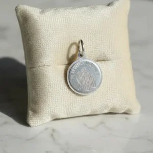 Dije Medalla Religiosa Plata 925 Comunion Regalo 15mm