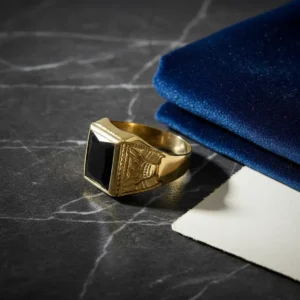 Sello Corona Hombre Oro 18kts Con Piedra 8.2 Gramos