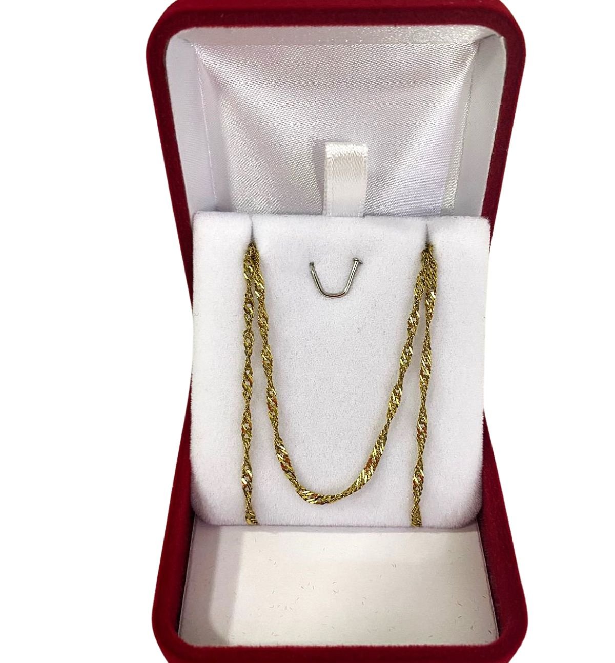 Cadena Acero Dorado Modelo Singapur